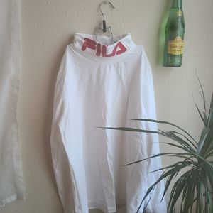 white and red fila long sleeve turtle neck